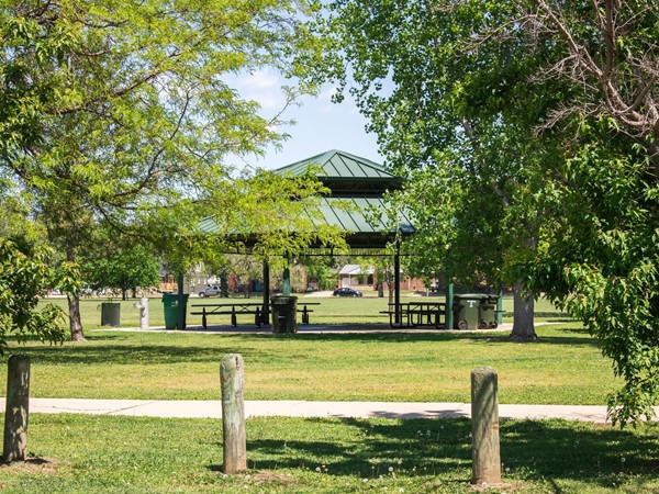Covered picnic area at Schweiter Park