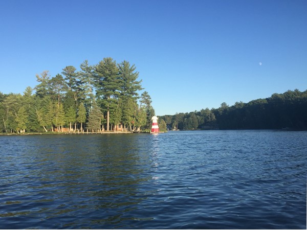 We love seeing this little lighthouse on Spider Lake as we watch the moon rise
