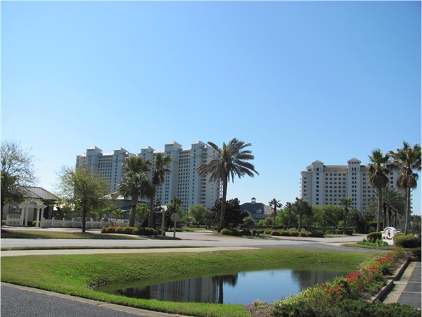 A view of the Beach Club Cottages and Beach Club Towers