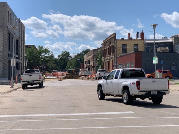 New infrastructure is being installed in downtown Cedar Falls on 4th St