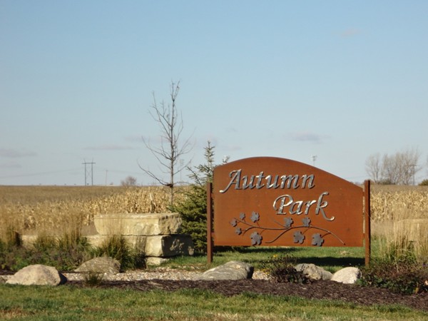The entrance to Autum Park in Grimes 