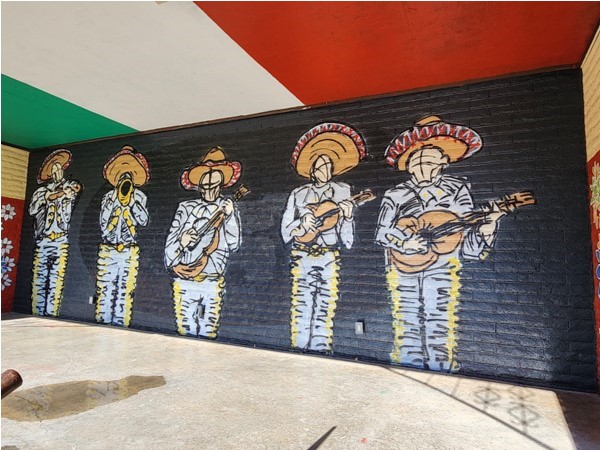 Mural in the band stand 