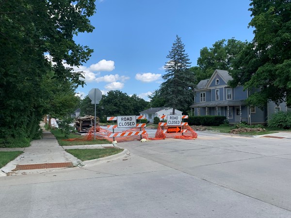 Road construction on 12th Street between College and Walnut is nearing completion