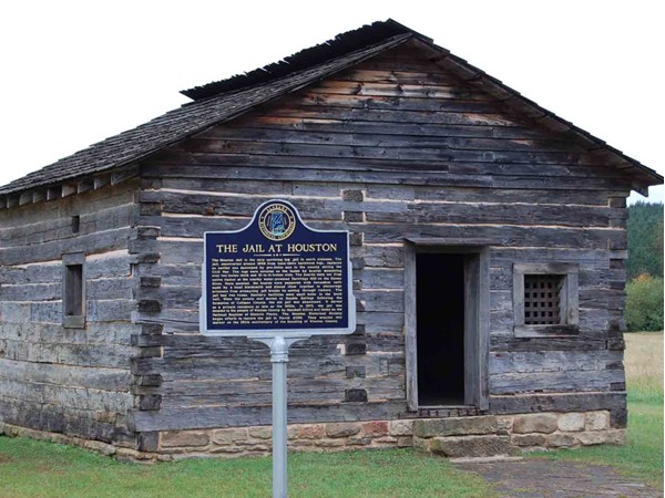 Houston Jail est. 1868. The second oldest surviving log jail in America