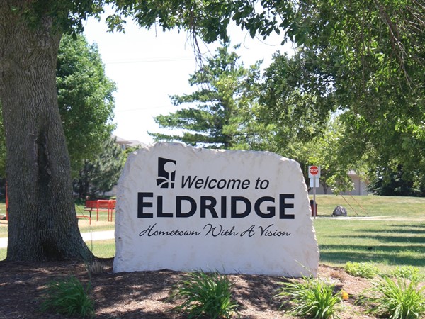 Our new Welcome to Eldridge stone