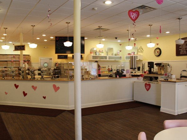 Inside view of Scratch Cupcakery in downtown Cedar Falls