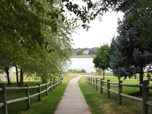 Access to the Whitehawk lake and trail from the neighborhood