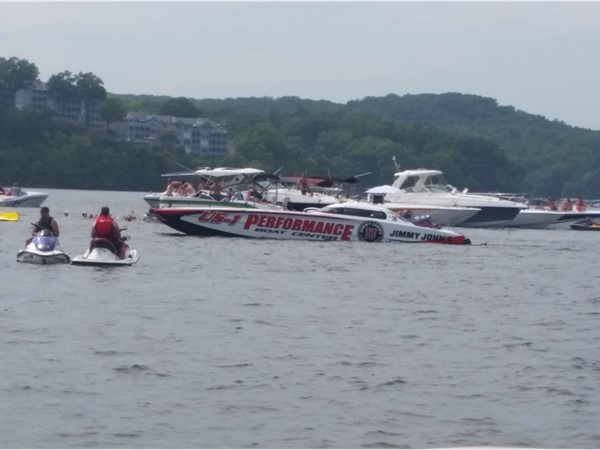 Performance Marine race boat at the 2018 Shootout