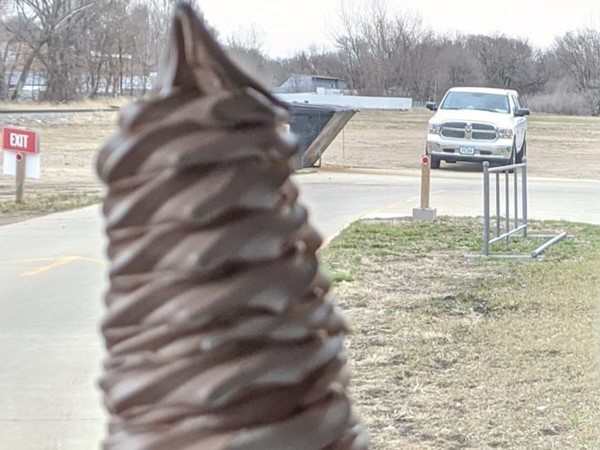 Everything is bigger at Cedar City Creamery. This is a medium  cone