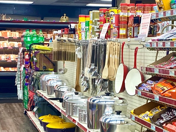 Lots of Cajun specialty shopping at Don’s Specialty Meats in Scott, LA