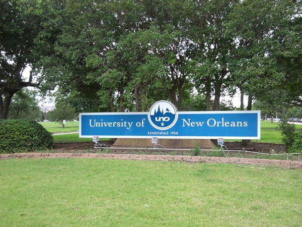 The sprawling University of New Orleans campus is located near the lakefront in Gentilly