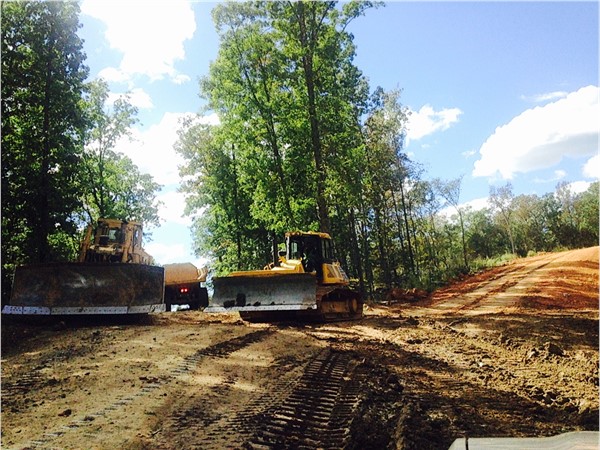 Construction for the new road leading up to the future homesites on Watson Grande Preserve