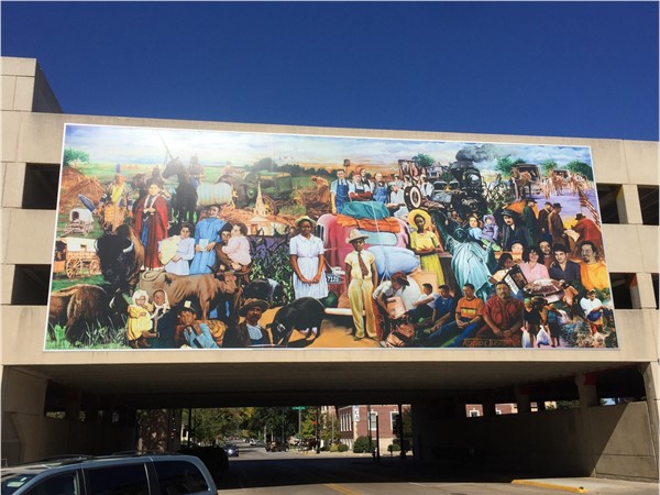 "We The People" mural was created by Richard C. Thomas, an artist from New Orleans