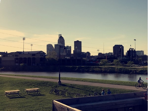 View of Principle Park and Downtown Des Moines