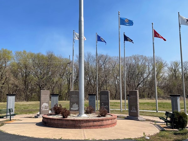 Memorials in Veterans Park  