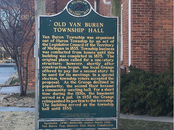 Old Van Buren Township Hall is a historic site