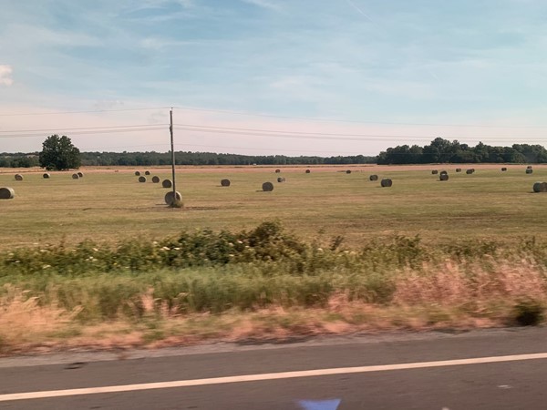 Beautiful hay meadows of Kinta Oklahoma 
