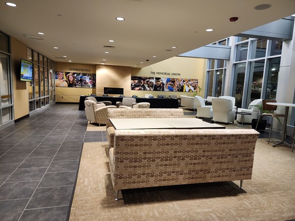 Student area in ESU's Memorial Union 