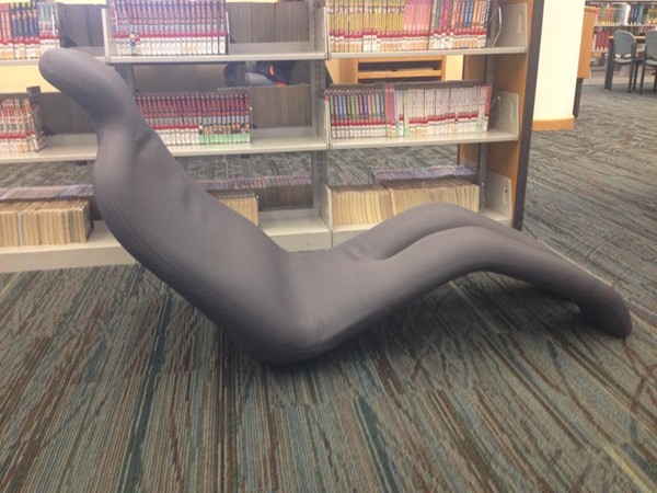 These funky lounge seats can be found at the Rochester Hills Public Library!