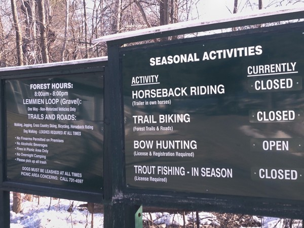 Sign at the Kellogg Forest
