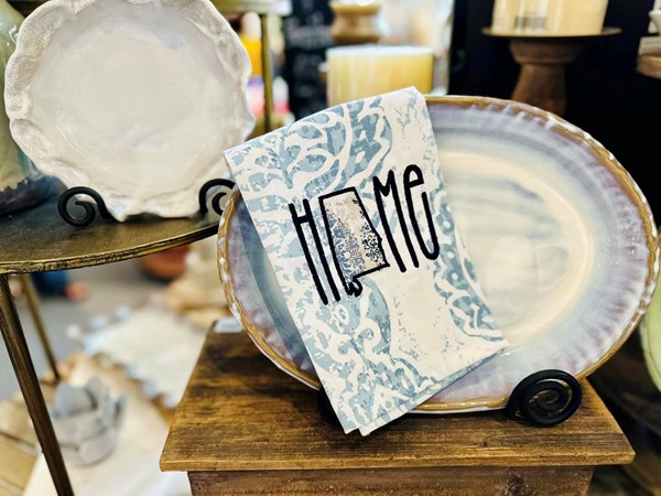 Home decor available at Pimentos in downtown Athens, AL.