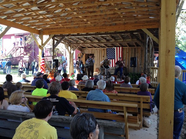 Bluegrass band performance at the annual Syrup Sop in Loachapoka