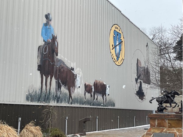 Mural on the side of a building in downtown Pawhuska 