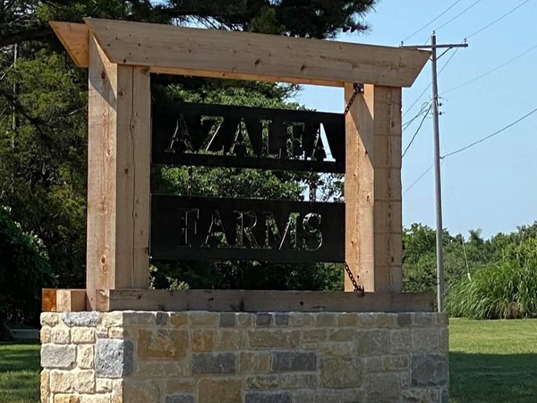The entrance is up at Azalea Farms! Looks great