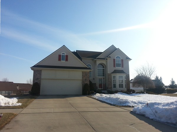 Housing example of Sherwood Hills subdivision, Cook Rd. Grand Blanc MI
