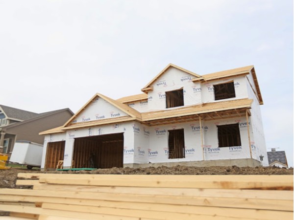 New homes being built in the Rock Creek Crossing Community, Ankeny Iowa - as of May 1st 2014
