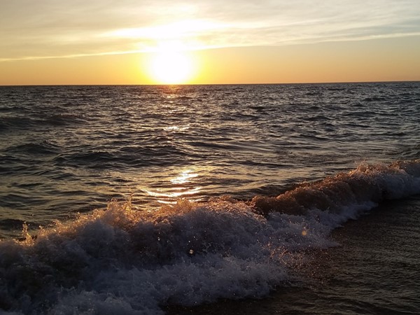 Sunsets and waves on Lake Michigan