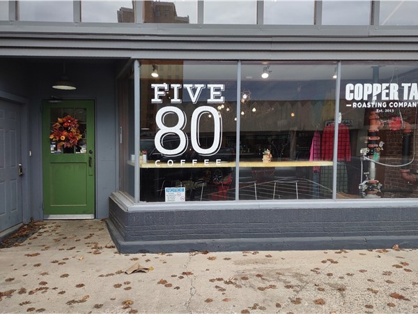 Five80 has great coffee and lunch menus