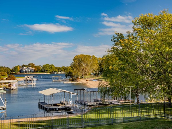 Barefoot Bay lake from deck of beautiful property on North Shore Dr., NW Wichita, KS