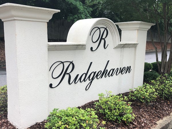 One entrance and exit to peaceful and convenient neighborhood Ridgehaven 