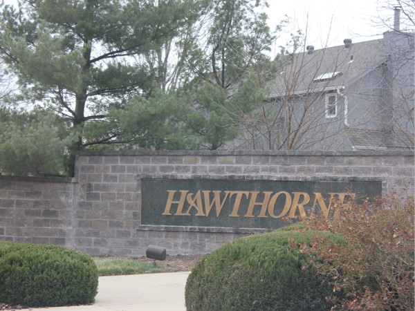 Hawthorne Place monument sign