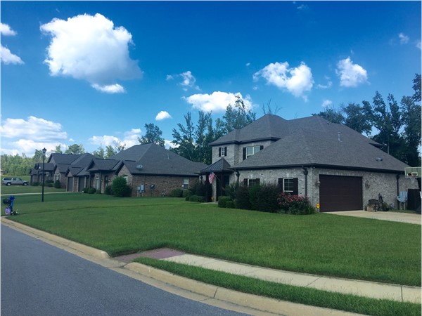 Street view of the larger homes section in Grand Pointe