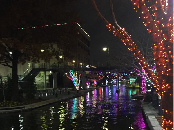 Bricktown Canal holiday lights 