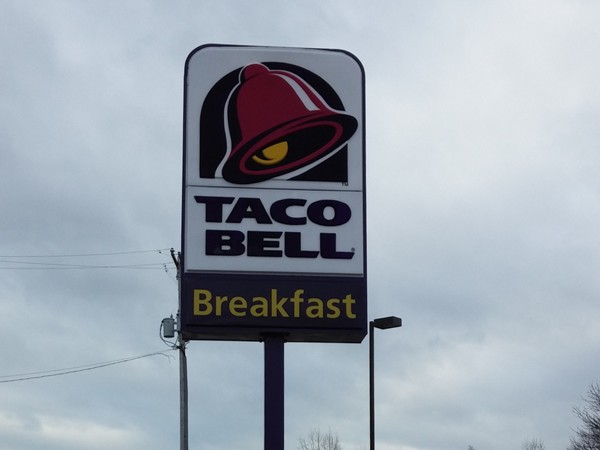 Taco Bell, right off of I-475, now serves breakfast!