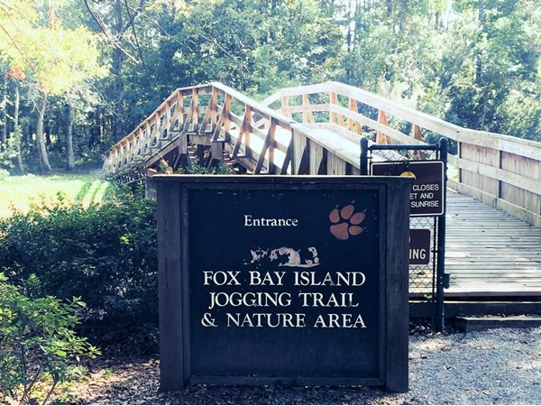 Go for a run or walk your dog on the nature trail in Fox Bay