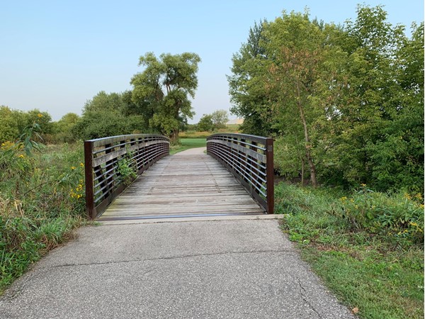 Bike trail bridge at Prairie Lake nature trail