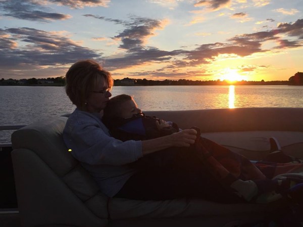 A peaceful night for a pontoon ride at Raintree Lake