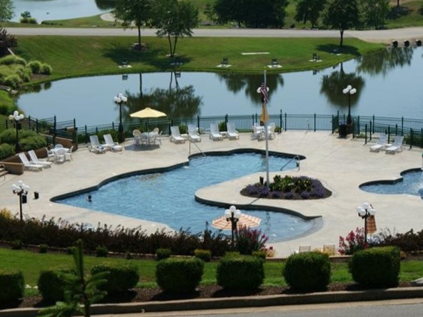 Pool at Osage National offers a place to relax after golf.