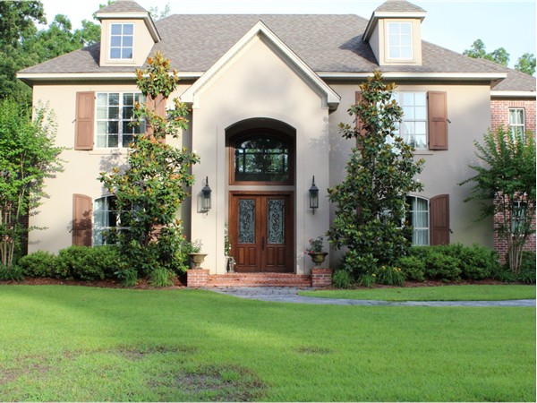 One of the many luxury homes with a French influence in Belle Pointe