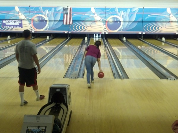 The Superbowl bowling alley is a great place to meet up with friends to relax and unwind.