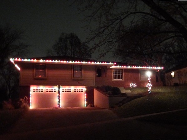 Christmas light display in Prairie Meadows Neighborhood in Lawrence