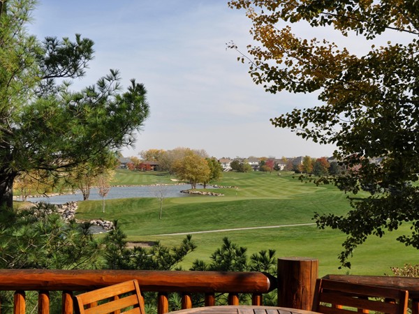 Gorgeous autumn day from Wilderness Ridge "The Lodge".  View onto the 18th hole!