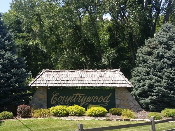 Entrance of Countrywood Subdivision