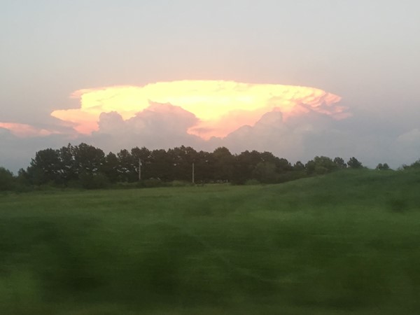 Heaven's skylight hovering over our beautiful Southeastern Oklahoma evening 