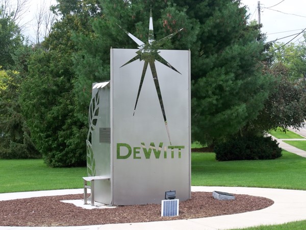 DeWitt's newest addition, a sculpture to welcome you to the downtown area
