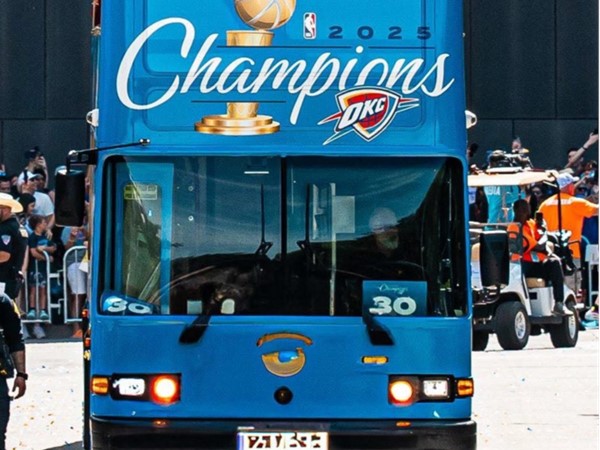 The Thunder Championship Parade in front of the Memorial